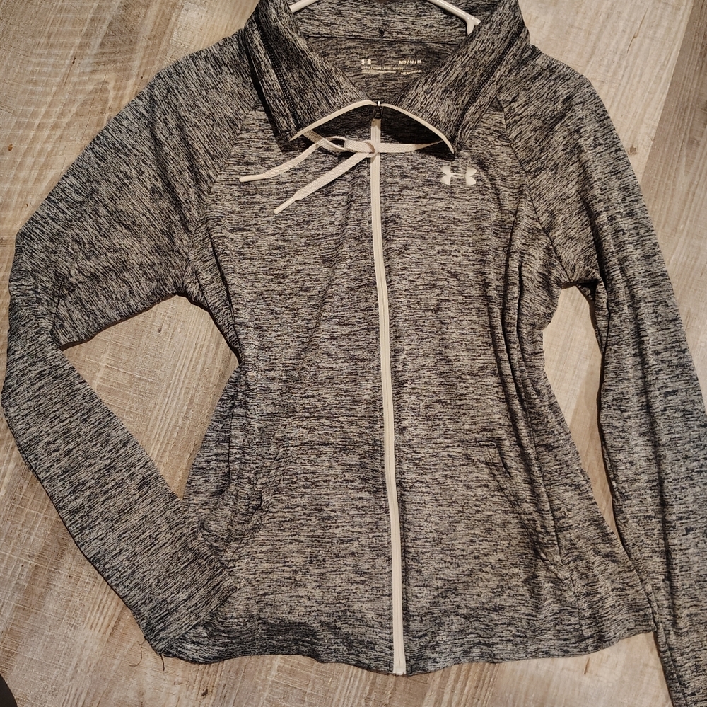 Under Armour Gray Cardigan Sweater with Full-Length Zipper